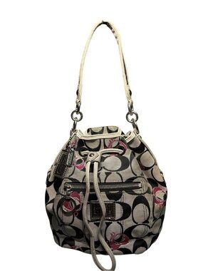 Coach Poppy Signature Drawstring Pouch Bucket Bag 18755 | Rare REHAB